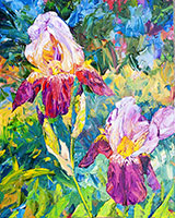 Iris Oil Painting